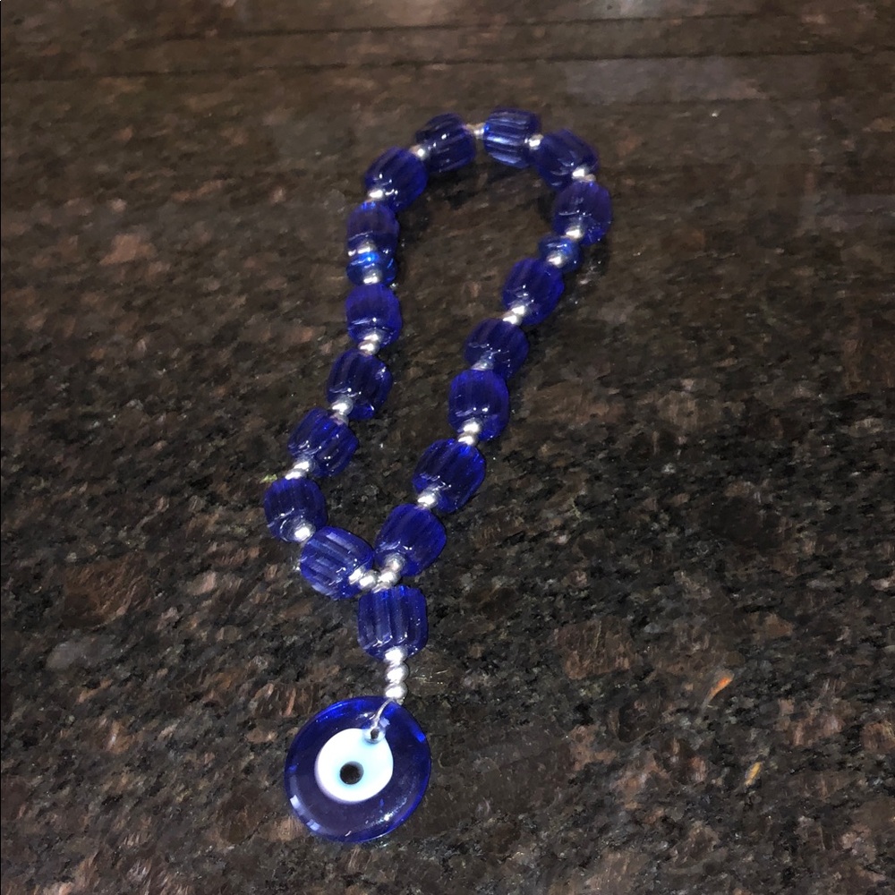 Beaded Blue Evil Eye
